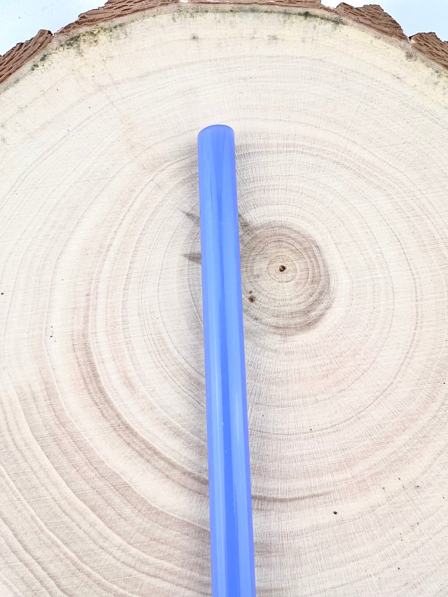 Milky Blue GLASS STRAW - Milky Blue Straws | Reusable Straws | Eco Friendly Straws | Tumbler Straws | Colored Straws | Glass Straws | Cocktail Straws