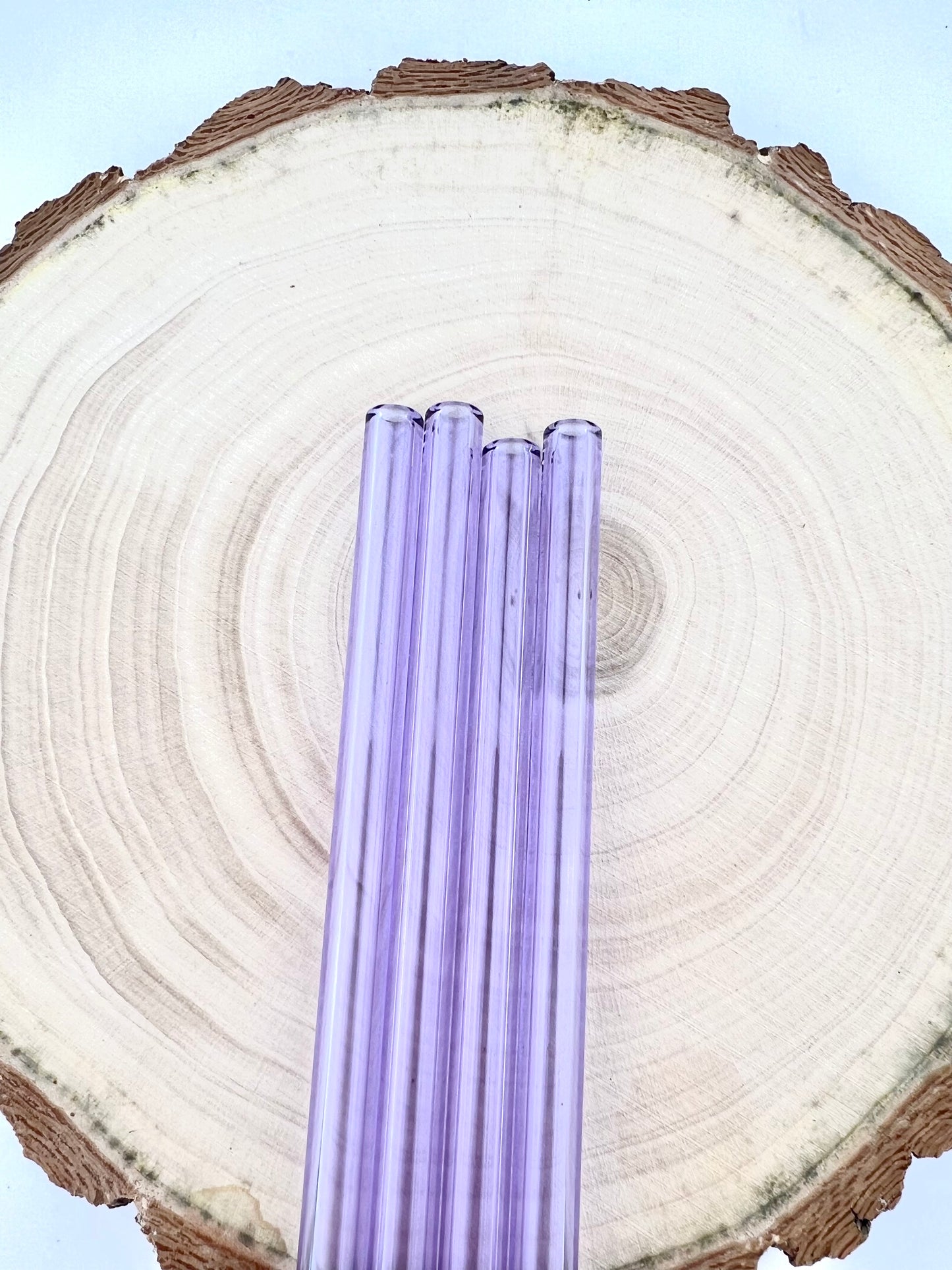 4 or 8 Pack of Purple Glass Straws - Purple STRAW Pack | Reusable Straws | Purple Straws | Party Favors | Straw Party Pack | Straw Packs