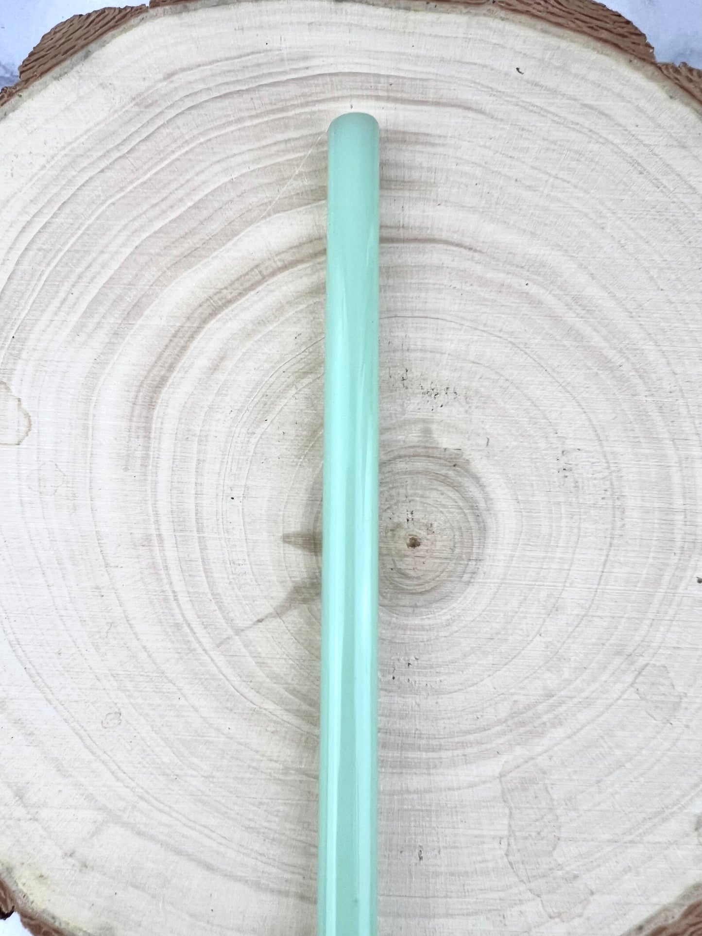 Mint Green GLASS STRAW - Mint Green Straws | Reusable Straws | Eco Friendly Straws | Tumbler Straws | Colored Straws | Glass Straws | Cocktail Straws