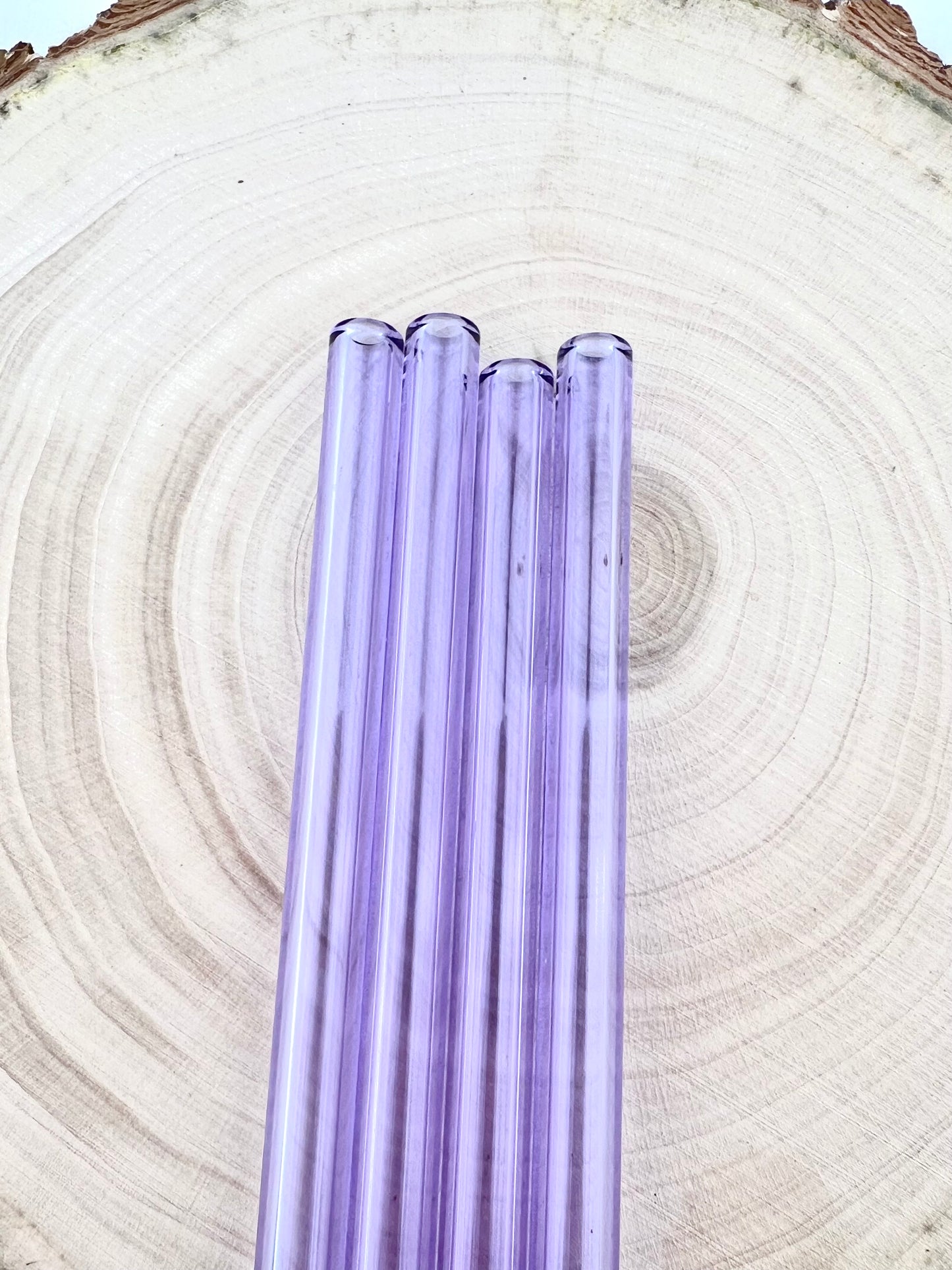 4 or 8 Pack of Purple Glass Straws - Purple STRAW Pack | Reusable Straws | Purple Straws | Party Favors | Straw Party Pack | Straw Packs
