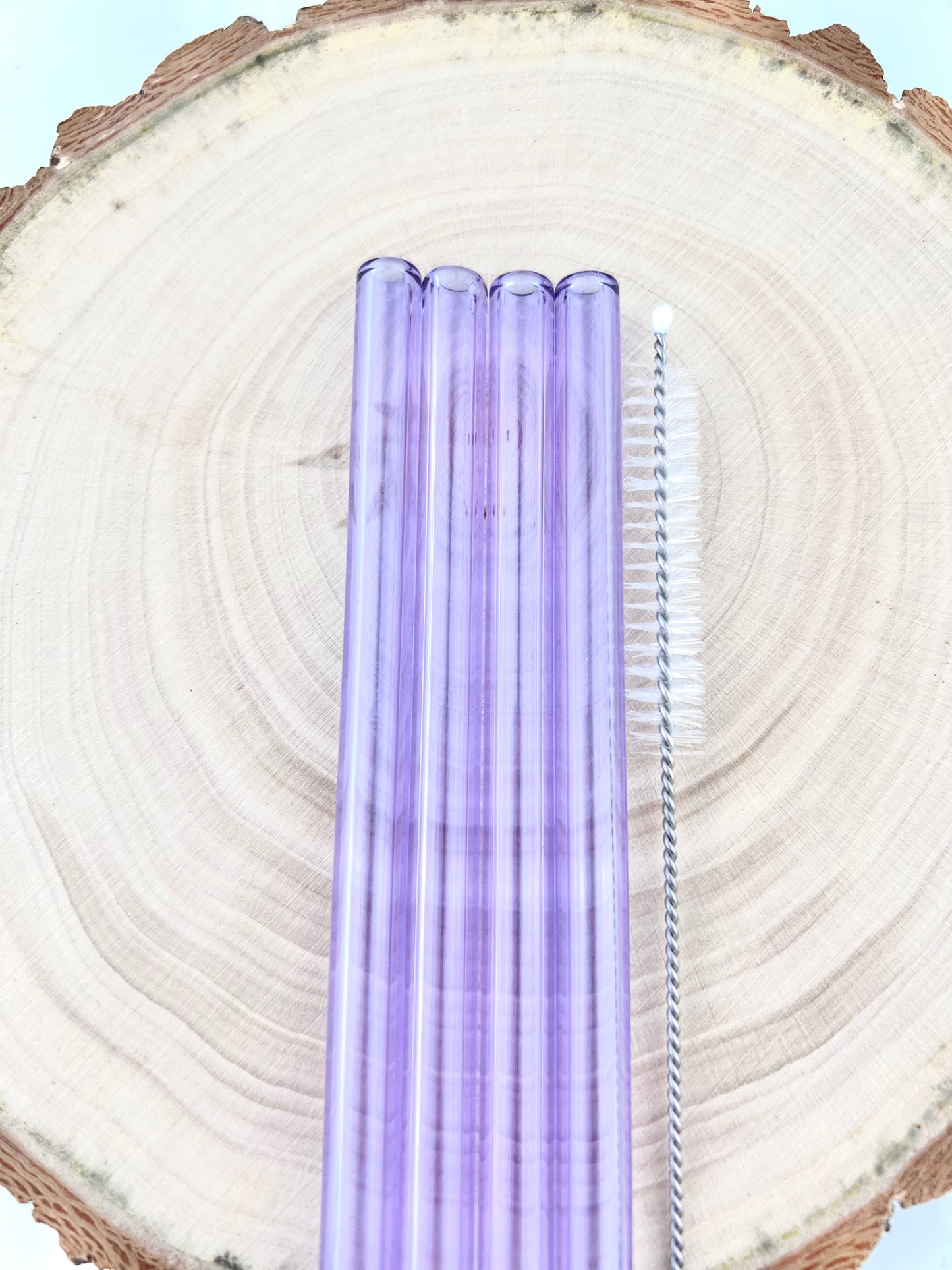 4 or 8 Pack of Purple Glass Straws - Purple STRAW Pack | Reusable Straws | Purple Straws | Party Favors | Straw Party Pack | Straw Packs