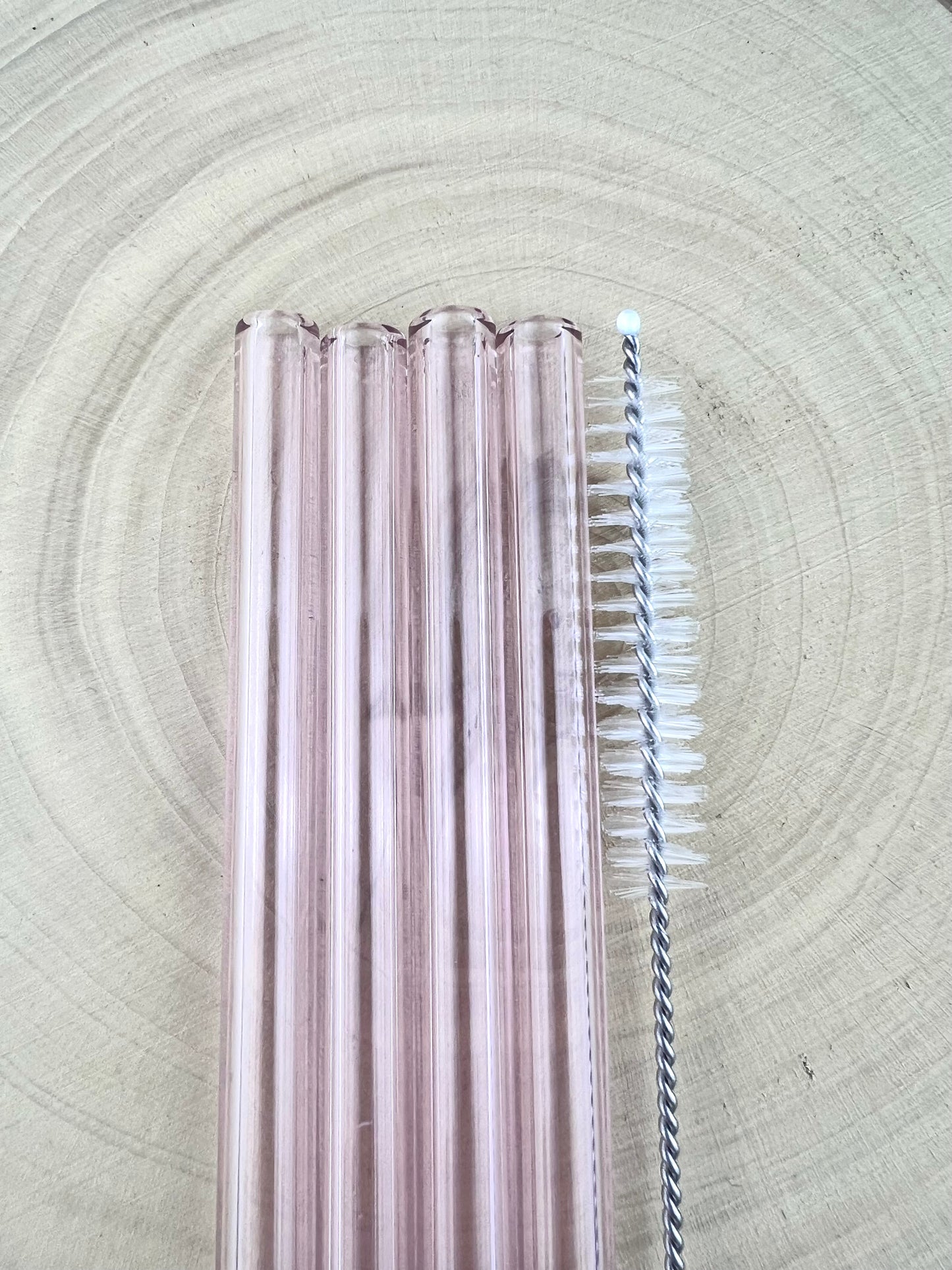 4 or 8 Pack of Pink Glass Straws - Pink STRAW Pack | Reusable Straws | Pink Straws | Party Favors | Straw Party Pack | Straw Packs