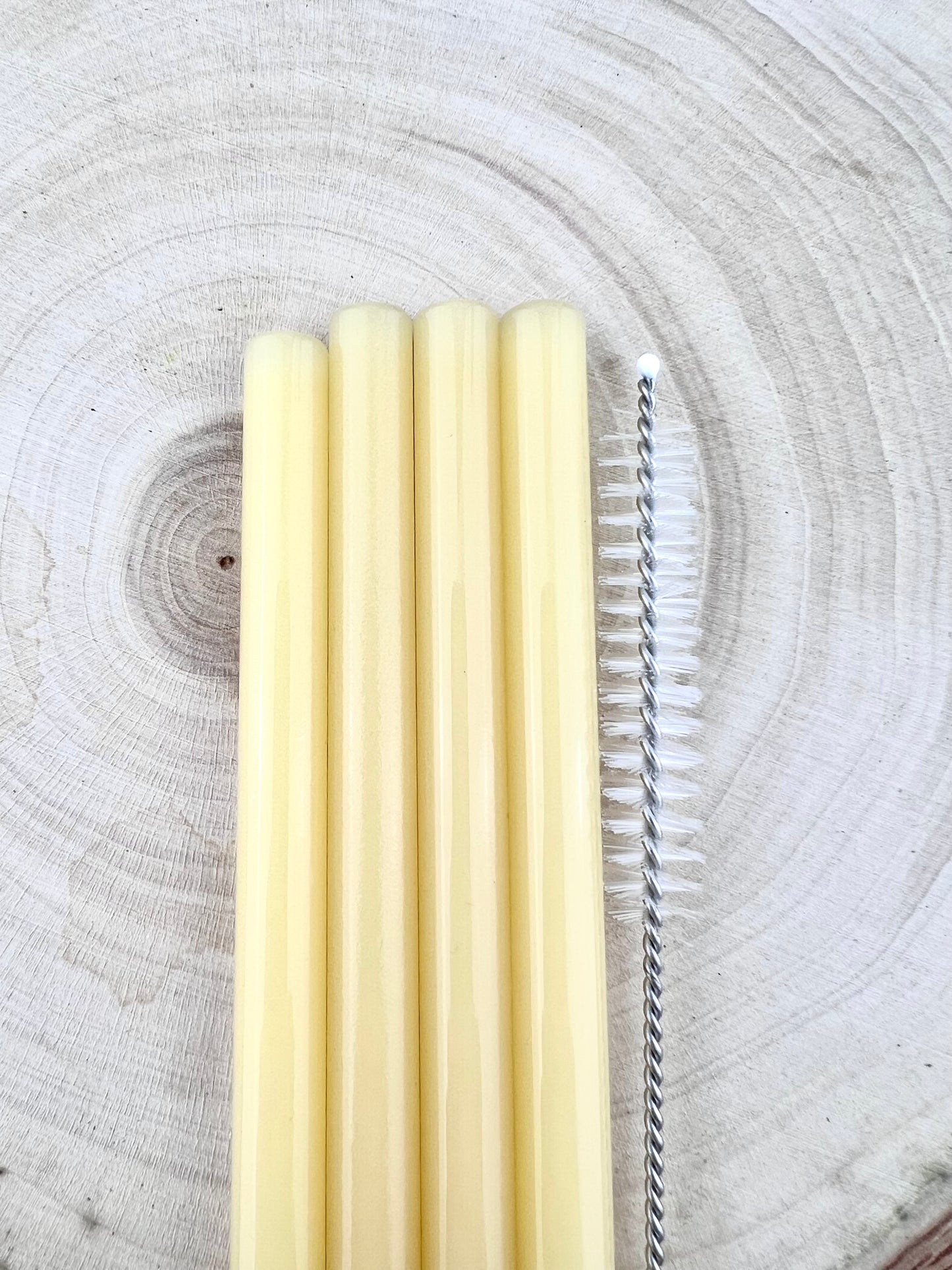 4 or 8 Pack of Opaque Yellow Glass Straws - Opaque Yellow STRAW Pack | Reusable Straws | Opaque Yellow Straws | Party Favors | Straw Party Pack | Straw Packs