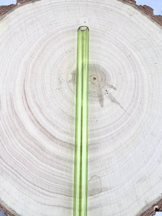 Lime Green GLASS STRAW - Lime Green Straws | Reusable Straws | Eco Friendly Straws | Tumbler Straws | Colored Straws | Glass Straws | Cocktail Straws