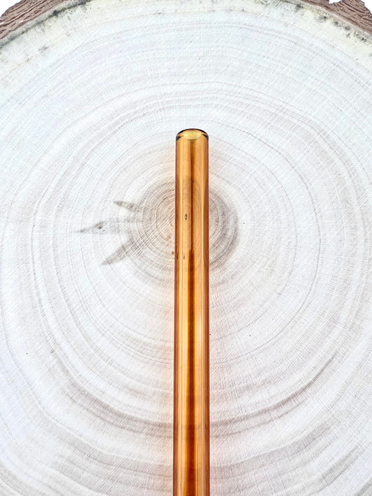 Amber GLASS STRAW - Amber Straws | Reusable Straws | Eco Friendly Straws | Tumbler Straws | Colored Straws | Glass Straws | Cocktail Straws