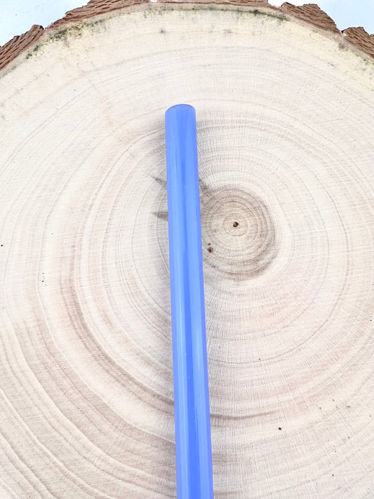 Milky Blue GLASS STRAW - Milky Blue Straws | Reusable Straws | Eco Friendly Straws | Tumbler Straws | Colored Straws | Glass Straws | Cocktail Straws