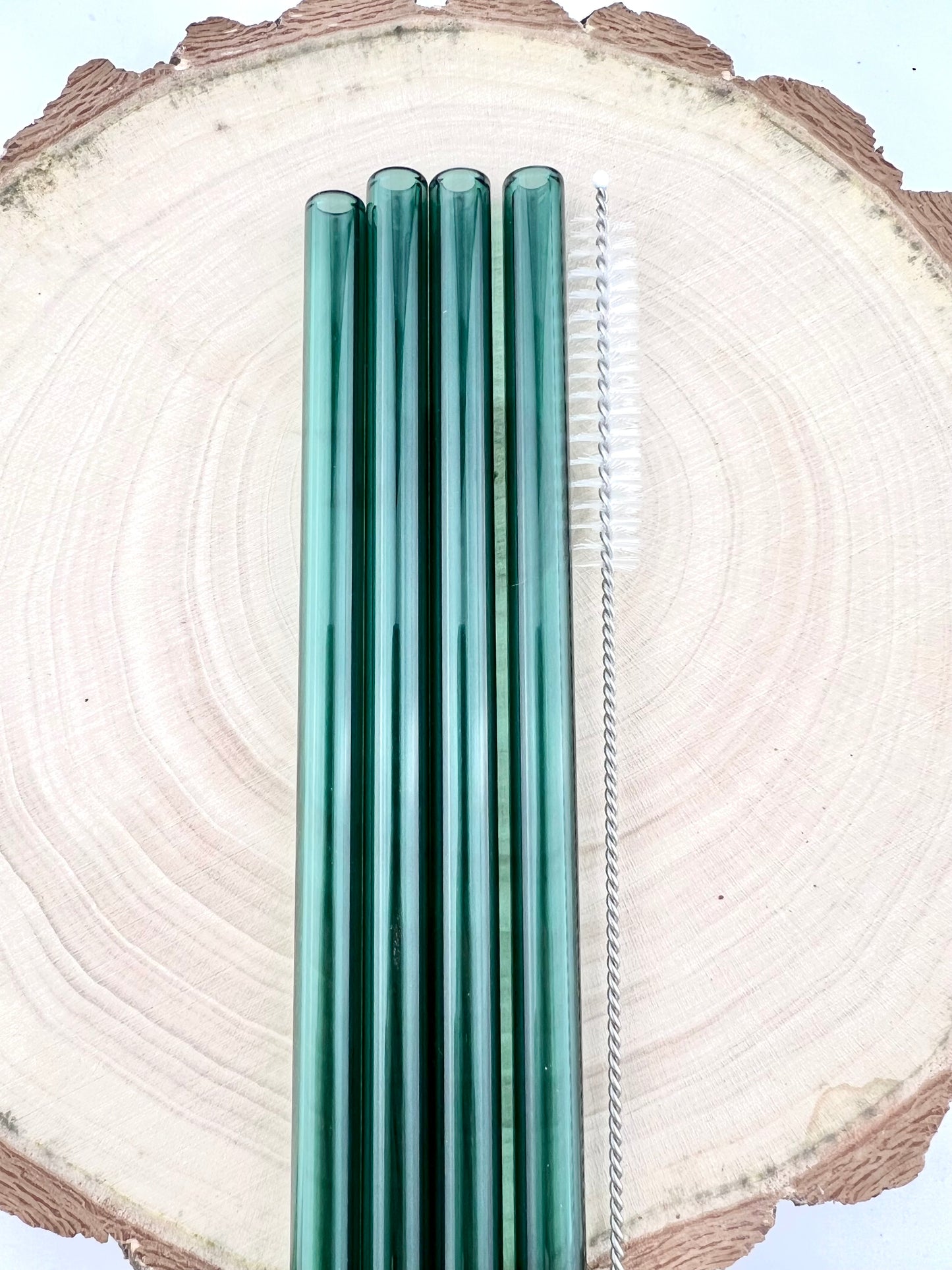 4 or 8 Pack of Teal Glass Straws - Teal STRAW Pack | Reusable Straws | Teal Straws | Party Favors | Straw Party Pack | Straw Packs