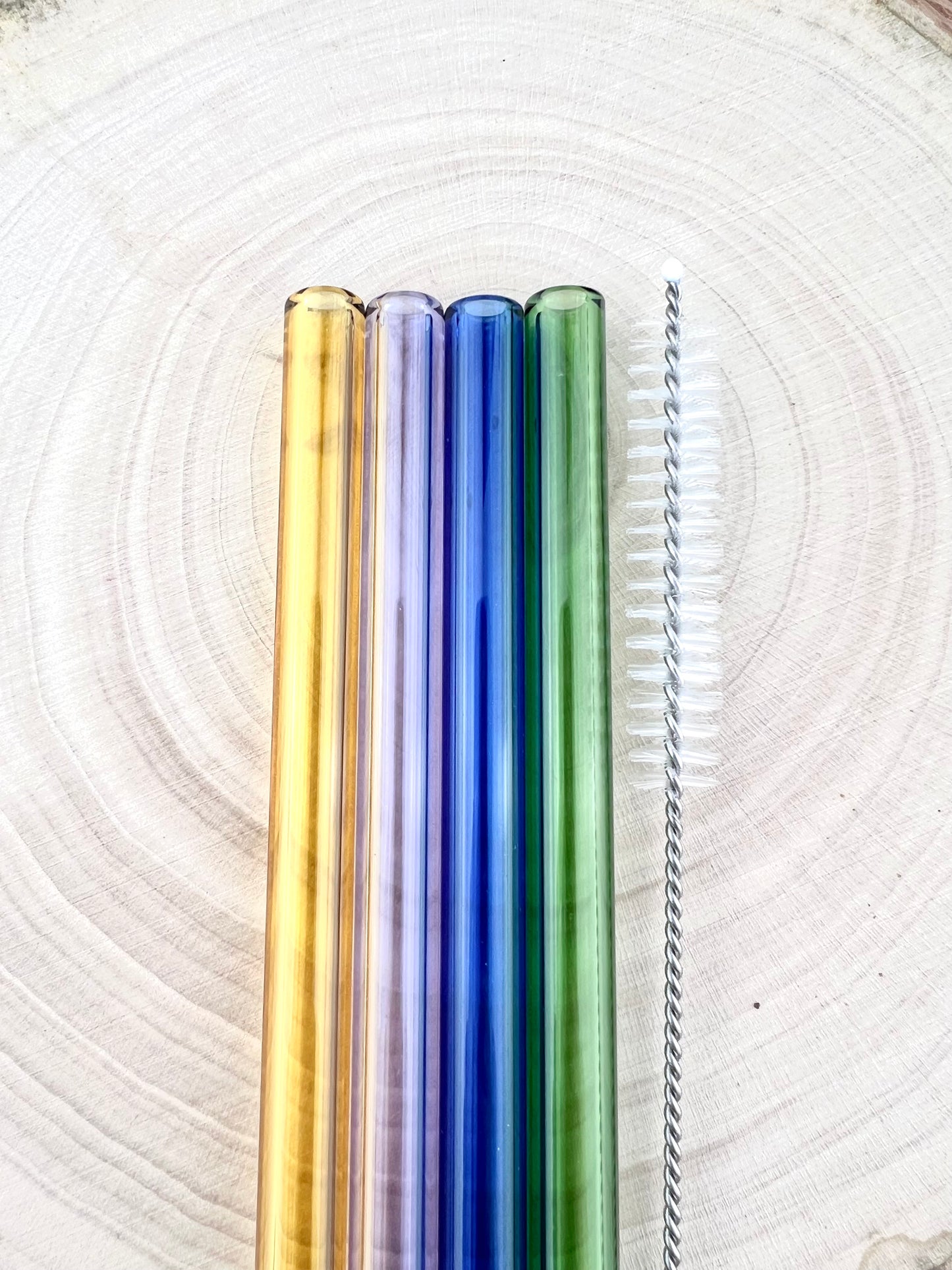 4 Pack of Easter Colored Glass Straws - Easter STRAW Pack | Reusable Straws | Easter Straws | Party Favors | Straw Party Pack | Straw Packs