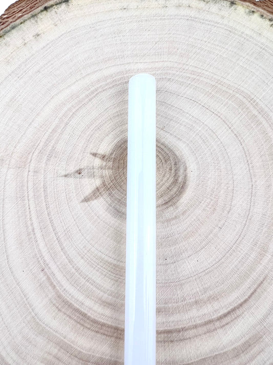 White GLASS STRAW - White Straws | Reusable Straws | Eco Friendly Straws | Tumbler Straws | Colored Straws | Glass Straws | Cocktail Straws