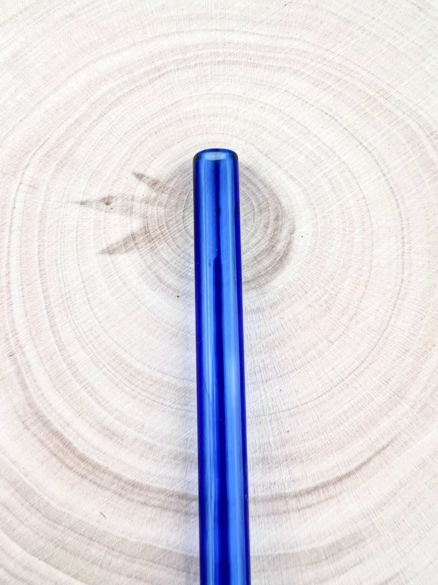Light Blue GLASS STRAW - Light Blue Straws | Reusable Straws | Eco Friendly Straws | Tumbler Straws | Colored Straws | Glass Straws | Cocktail Straws