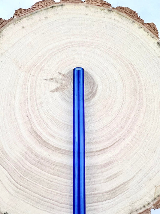 Light Blue GLASS STRAW - Light Blue Straws | Reusable Straws | Eco Friendly Straws | Tumbler Straws | Colored Straws | Glass Straws | Cocktail Straws