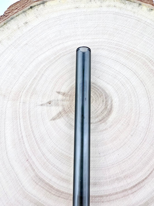 Gray GLASS STRAW - Gray Straws | Reusable Straws | Eco Friendly Straws | Tumbler Straws | Colored Straws | Glass Straws | Cocktail Straws