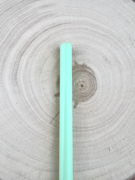 Milky Green GLASS STRAW - Milky Green Straws | Reusable Straws | Eco Friendly Straws | Tumbler Straws | Colored Straws | Glass Straws | Cocktail Straws