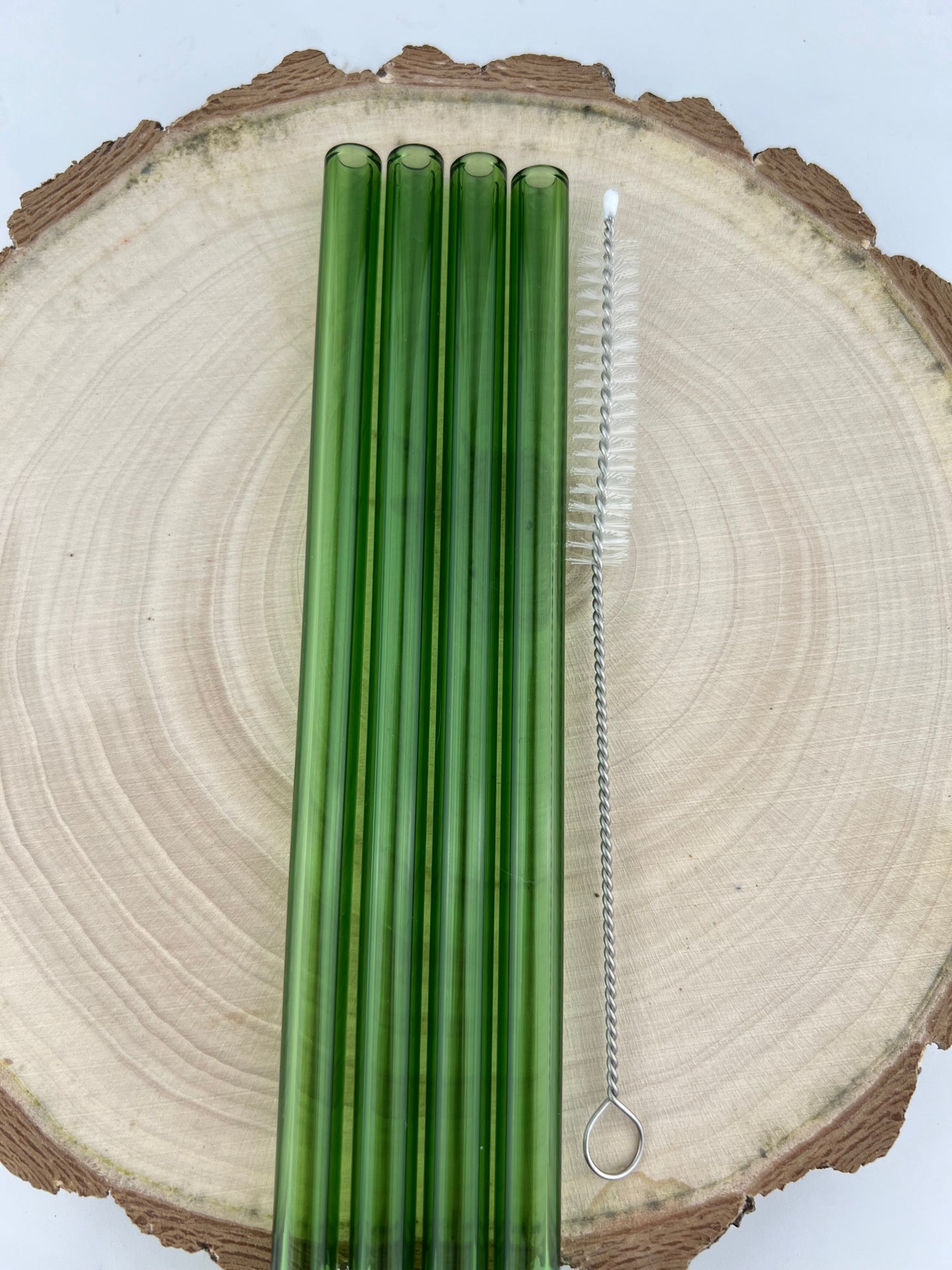 4 or 8 Pack of Green Glass Straws - Green STRAW Pack | Reusable Straws | Green Straws | Party Favors | Straw Party Pack | Straw Packs